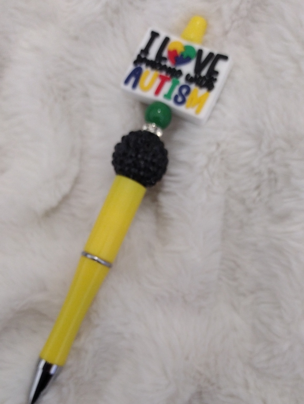 I Love Someone With Autism Beaded Pen